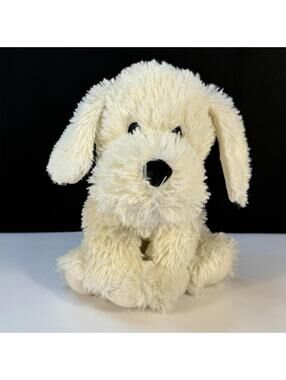 Adorable Warmies White Puppy Weighted Plush Microwaveable Sensory Plush Puppy